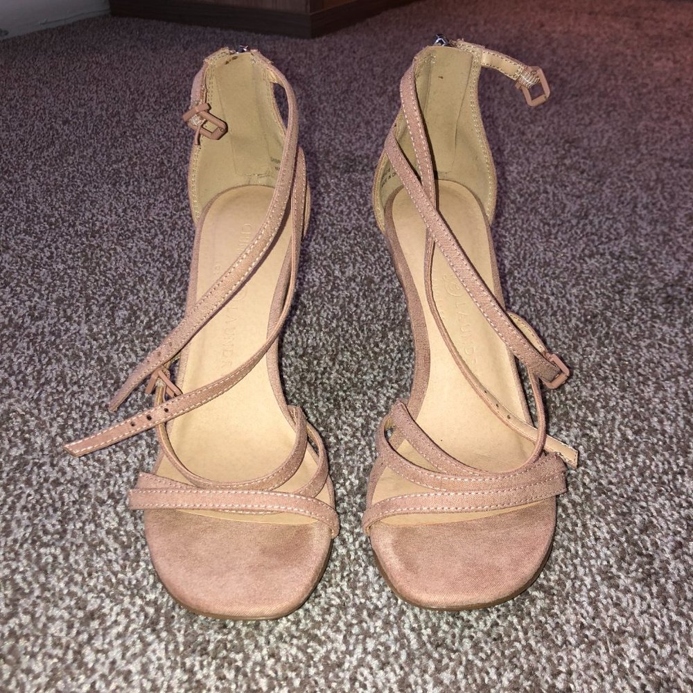 Chinese Laundry Suede Pink Heels Size 6.5